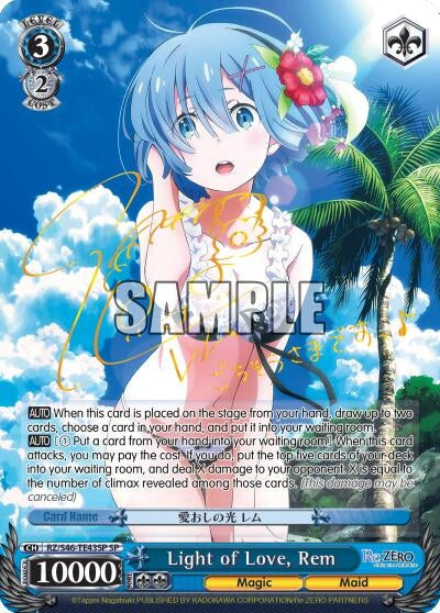 Image for Light of Love, Rem (SP) (Re:ZERO) (RZ/S46-TE43SP SP) - Weiss Schwarz
