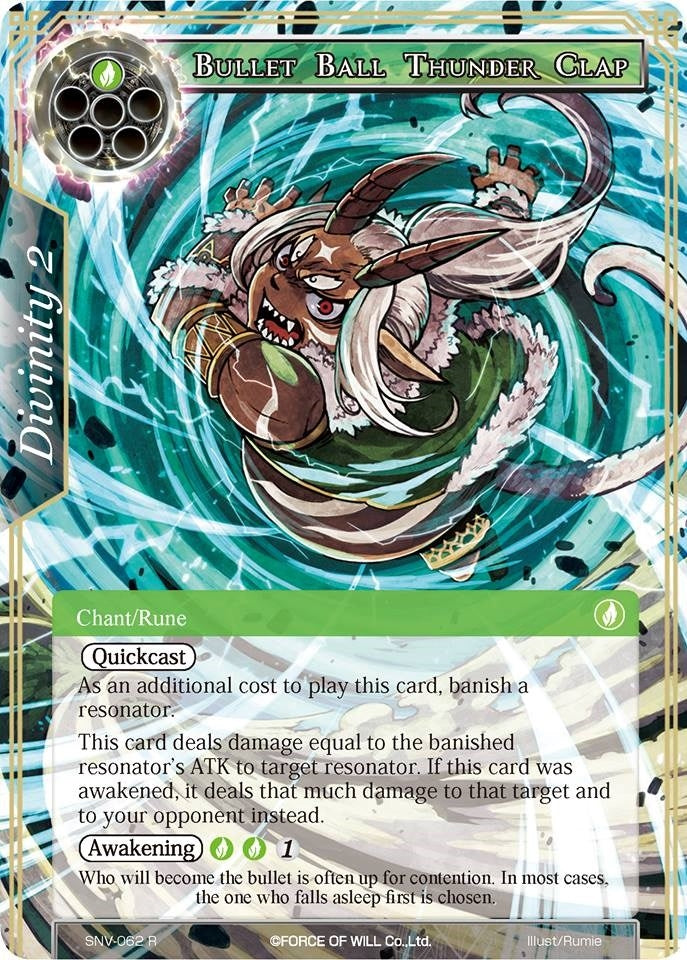 Image for Bullet Ball Thunder Clap (The Strangers of New Valhalla) (SNV-062) - Force of Will