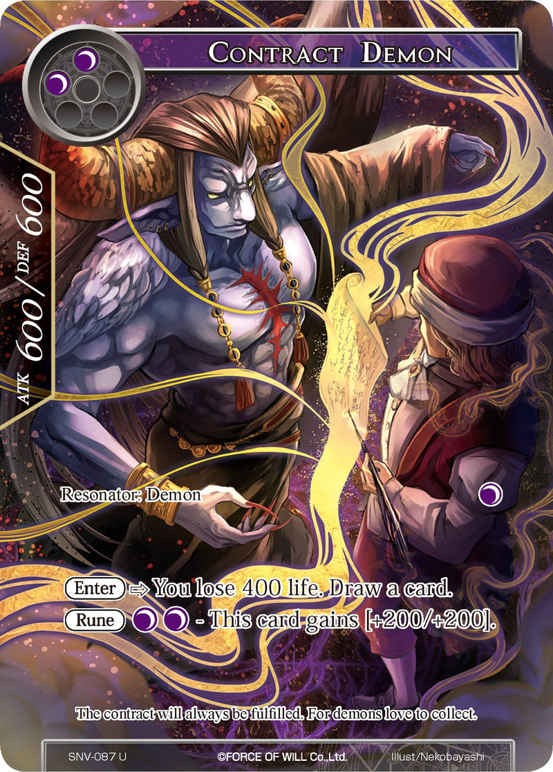 Image for Contract Demon (Full Art) (The Strangers of New Valhalla) (SNV-087) - Force of Will