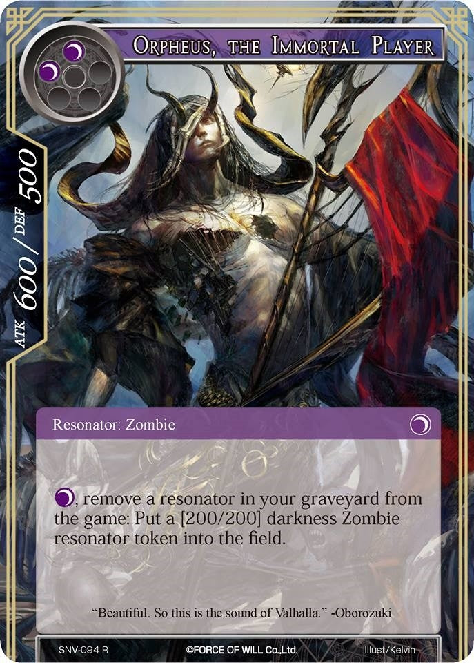 Image for Orpheus, the Immortal Player (The Strangers of New Valhalla) (SNV-094) - Force of Will