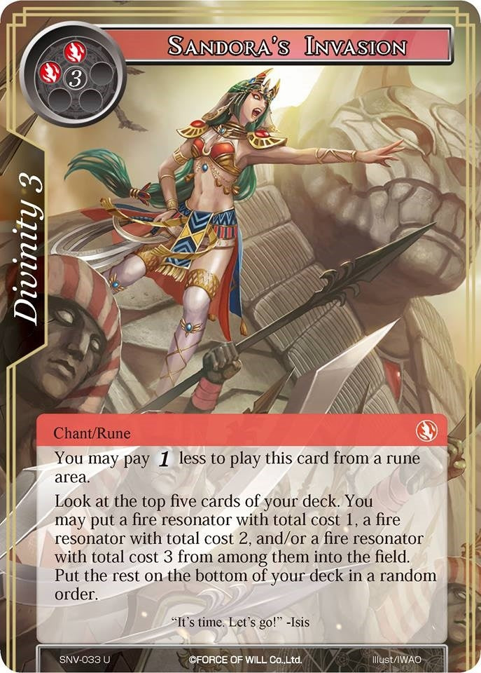 Image for Sandora's Invasion (The Strangers of New Valhalla) (SNV-033) - Force of Will
