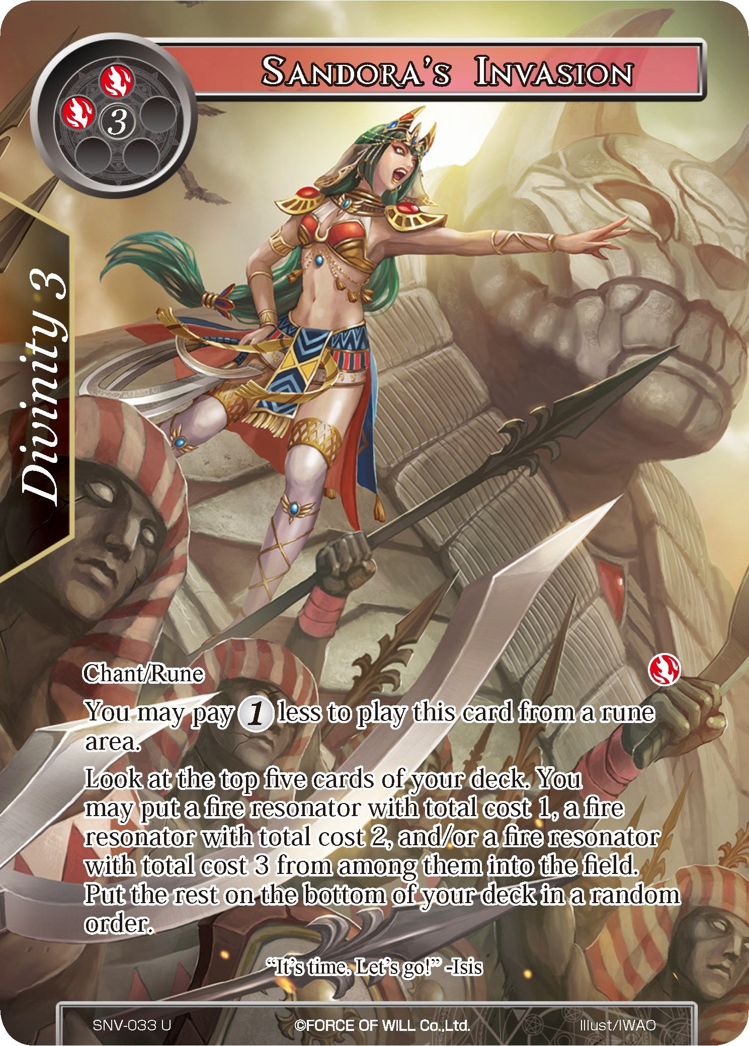 Image for Sandora's Invasion (Full Art) (The Strangers of New Valhalla) (SNV-033) - Force of Will