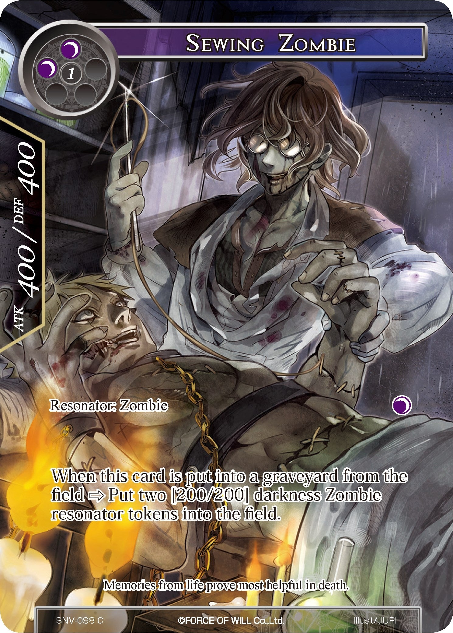 Image for Sewing Zombie (Full Art) (The Strangers of New Valhalla) (SNV-098) - Force of Will