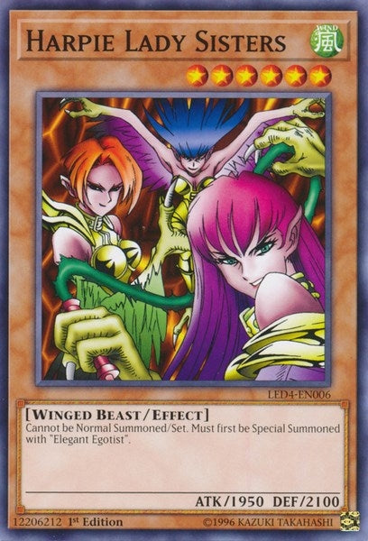 Image for Harpie Lady Sisters (Legendary Duelists: Sisters of the Rose) (LED4-EN006) - YuGiOh