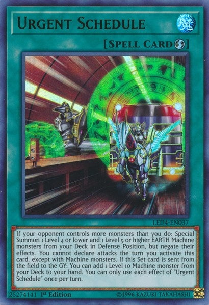 Image for Urgent Schedule (Legendary Duelists: Sisters of the Rose) (LED4-EN037) - YuGiOh
