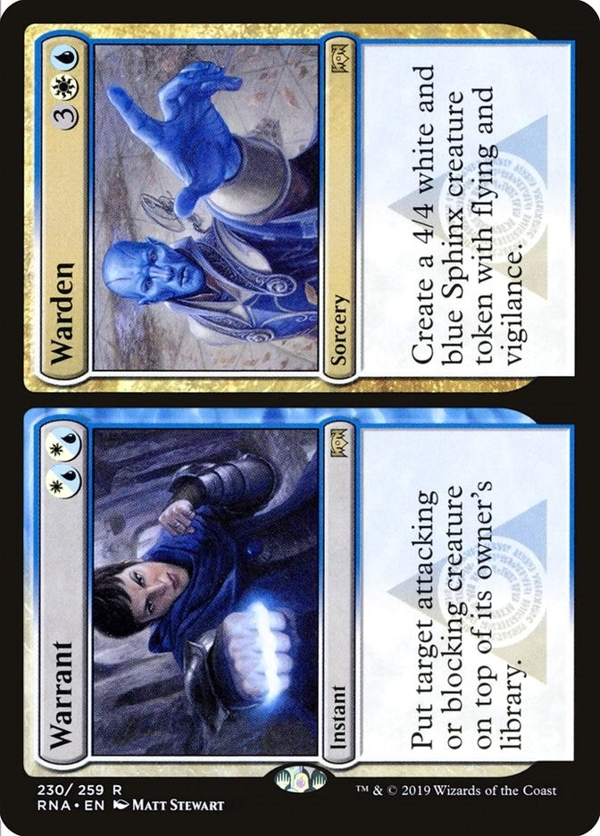 Image for Warrant // Warden (Ravnica Allegiance) (230) - Magic: The Gathering