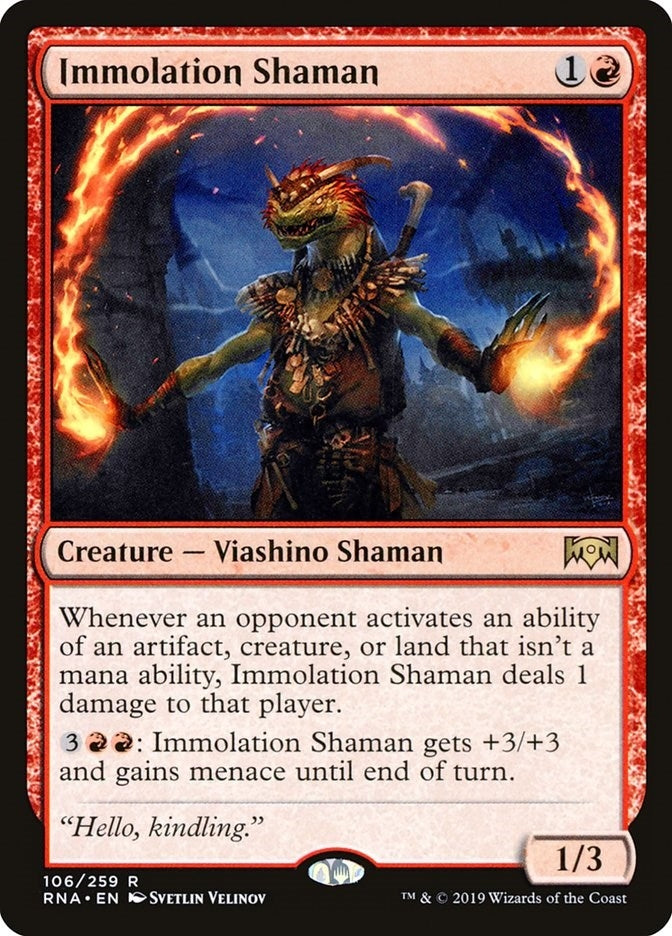 Image for Immolation Shaman (Ravnica Allegiance) (106) - Magic: The Gathering