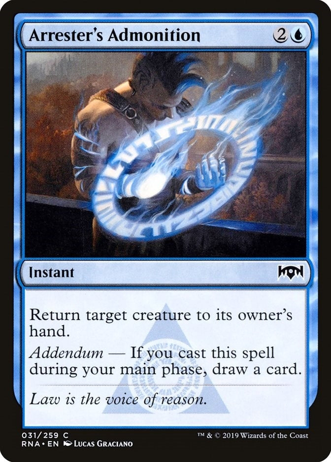 Image for Arrester's Admonition (Ravnica Allegiance) (31) - Magic: The Gathering