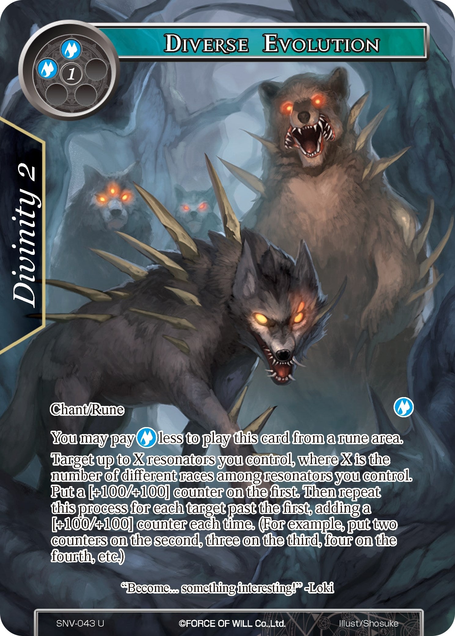 Image for Diverse Evolution (Full Art) (The Strangers of New Valhalla) (SNV-043) - Force of Will