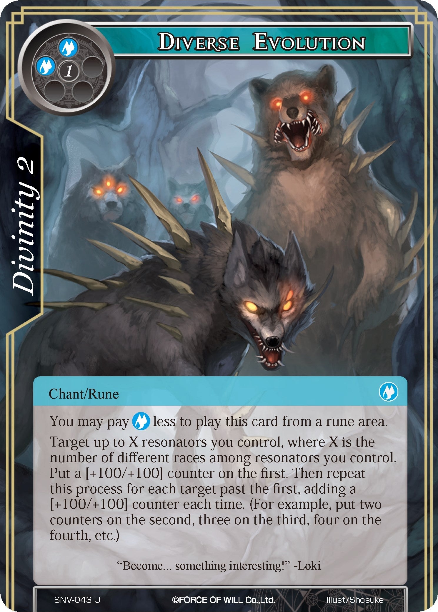Image for Diverse Evolution (The Strangers of New Valhalla) (SNV-043) - Force of Will