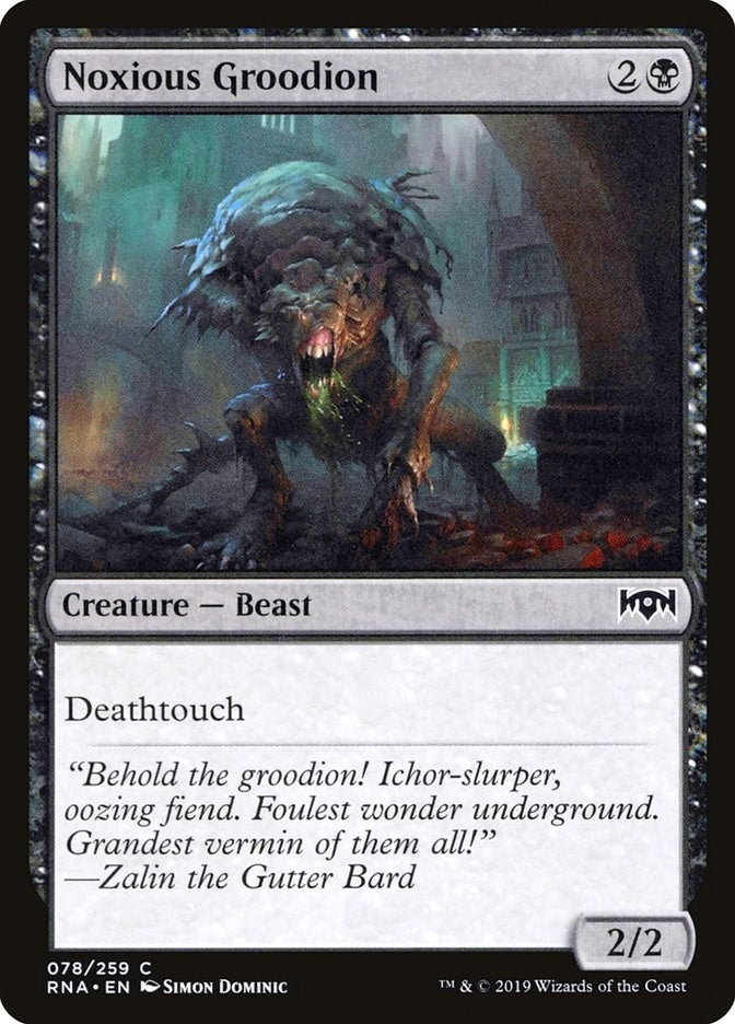 Image for Noxious Groodion (Ravnica Allegiance) (78) - Magic: The Gathering