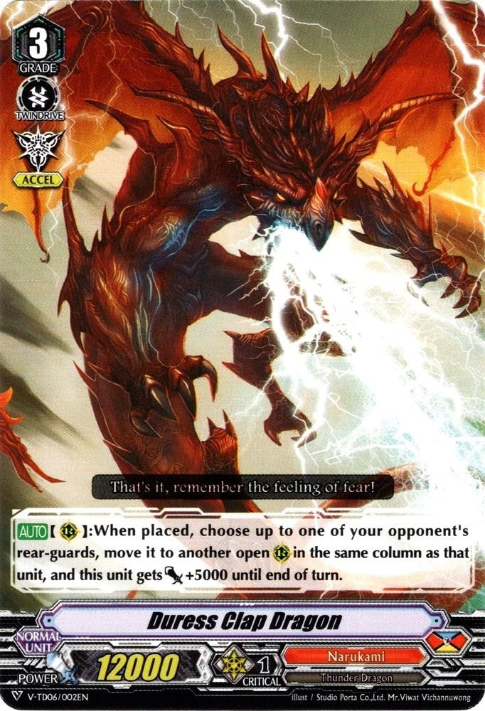 Image for Duress Clap Dragon (V-TD06: Naoki Ishida) (V-TD06/002EN) - Cardfight Vanguard
