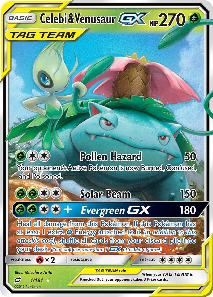 Image for Celebi & Venusaur GX (SM - Team Up) (1/181) - Pokemon