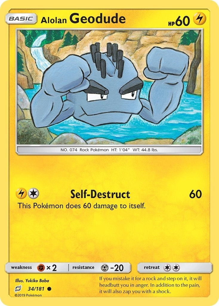 Image for Alolan Geodude (34) (SM - Team Up) (34/181) - Pokemon