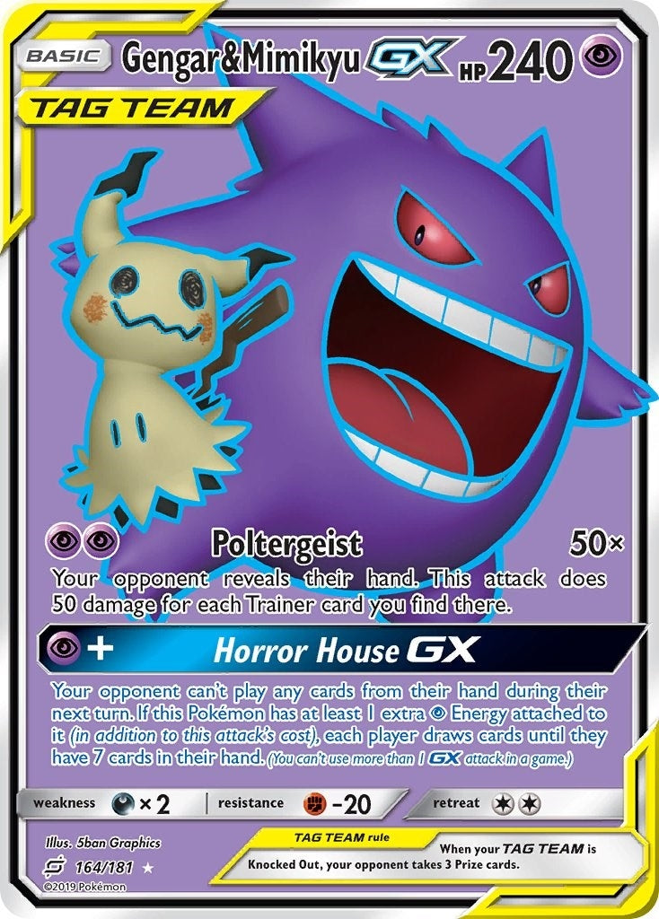 Image for Gengar & Mimikyu GX (Full Art) (SM - Team Up) (164/181) - Pokemon