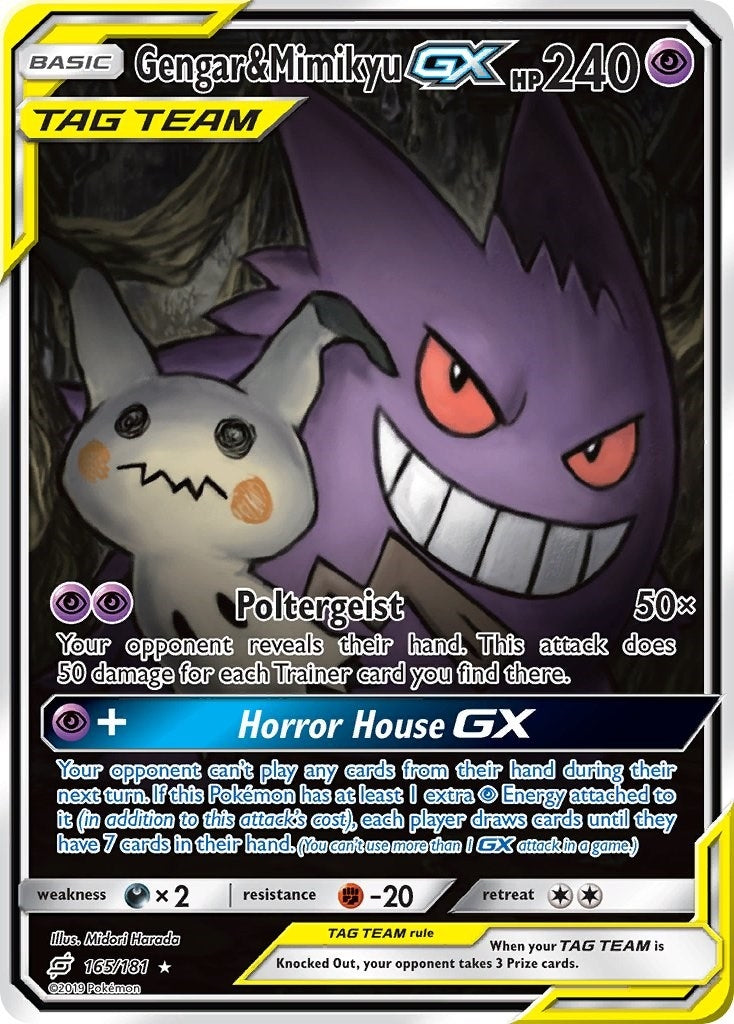 Image for Gengar & Mimikyu GX (Alternate Full Art) (SM - Team Up) (165/181) - Pokemon