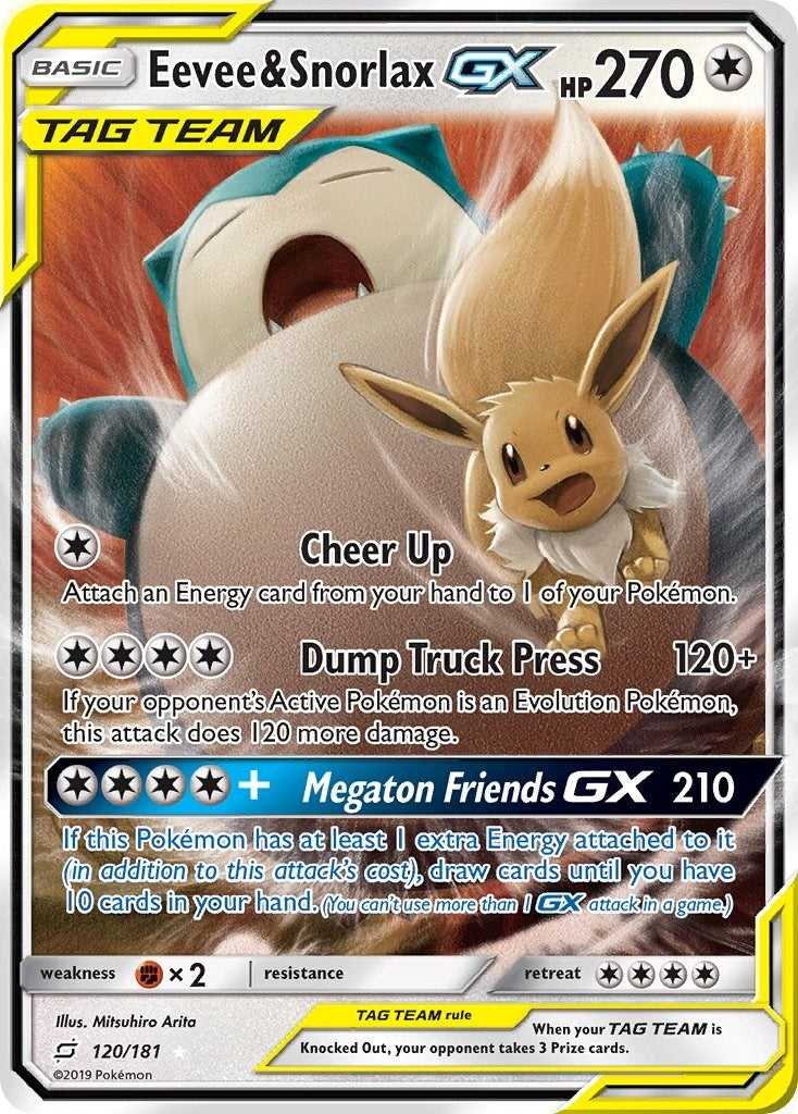 Image for Eevee & Snorlax GX (SM - Team Up) (120/181) - Pokemon
