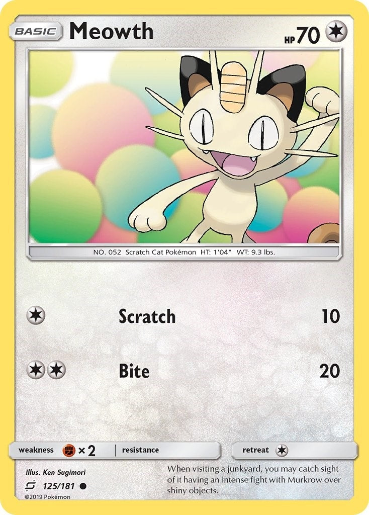 Image for Meowth (SM - Team Up) (125/181) - Pokemon