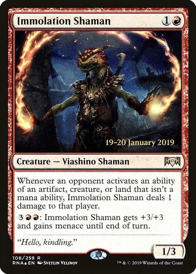 Image for Immolation Shaman (Prerelease Cards) (106) - Magic: The Gathering
