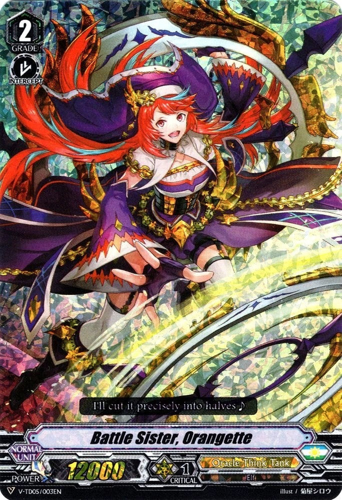 Image for Battle Sister, Orangette (RRR Foil) (V-TD05: Misaki Tokura) (V-TD05/003EN) - Cardfight Vanguard