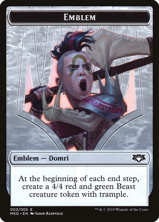 Image for Emblem - Domri, Chaos Bringer (Mythic Edition: Ravnica Allegiance) (3) - Magic: The Gathering
