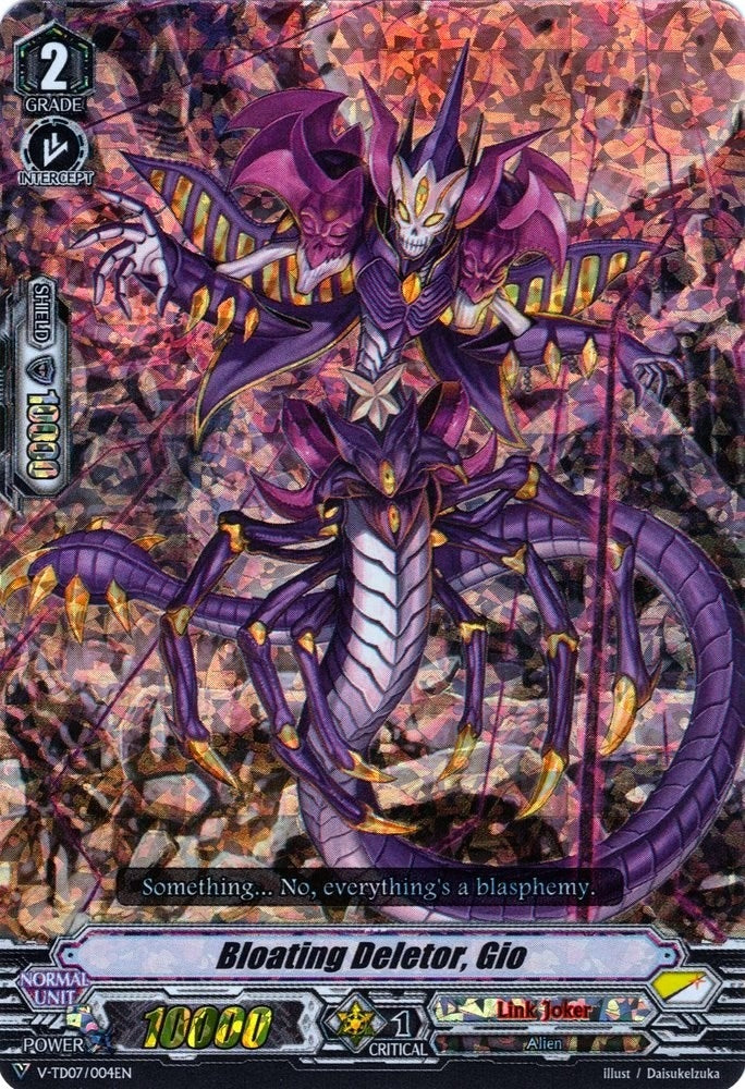 Image for Bloating Deletor, Gio (RRR Foil) (V-TD07: Kouji Ibuki) (V-TD07/004EN) - Cardfight Vanguard