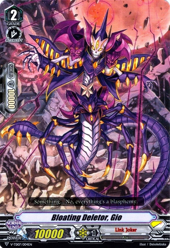 Image for Bloating Deletor, Gio (V-TD07: Kouji Ibuki) (V-TD07/004EN) - Cardfight Vanguard