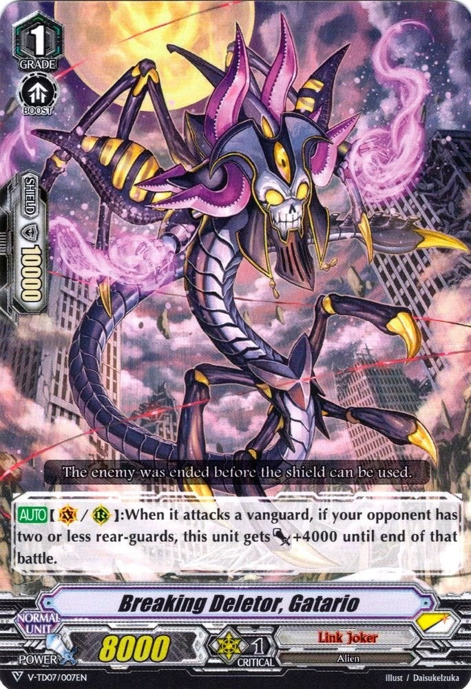 Image for Breaking Deletor, Gatario (V-TD07: Kouji Ibuki) (V-TD07/007EN) - Cardfight Vanguard