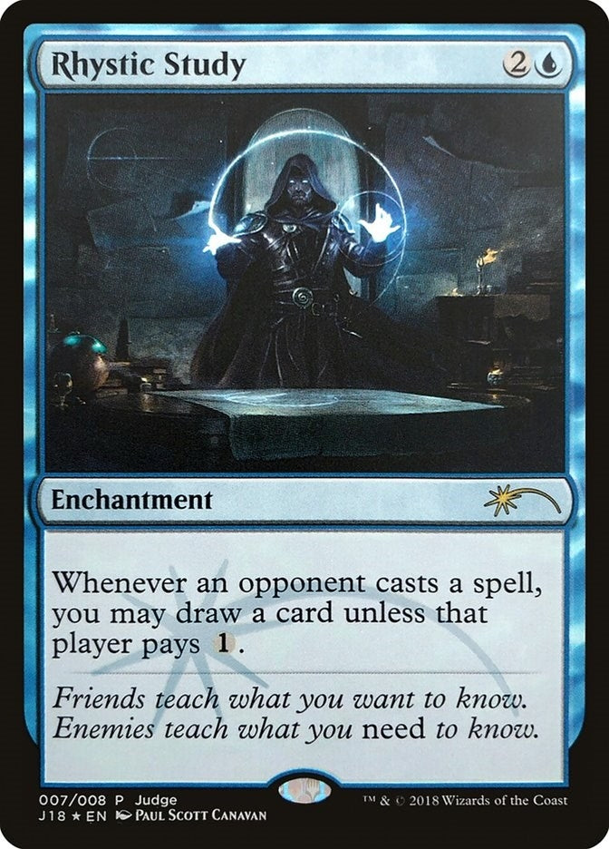 Image for Rhystic Study (Judge Promos) (7) - Magic: The Gathering