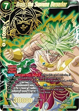 Image for Broly, the Supreme Berserker (SPR) (Destroyer Kings) (BT6-074_SPR) - Dragon Ball Super: Masters