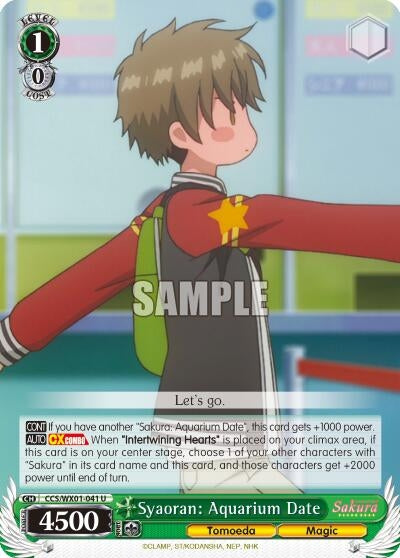 Image for Syaoran: Aquarium Date (Cardcaptor Sakura: Clear Card) (CCS/WX01-041 U) - Weiss Schwarz