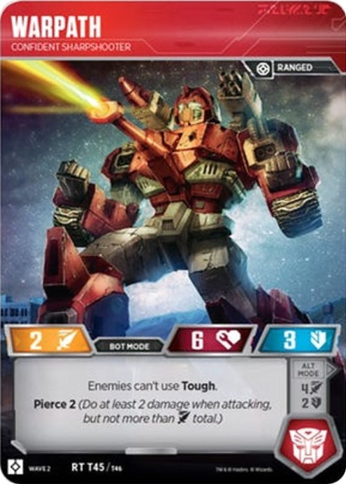 Image for Warpath - Confident Sharpshooter (Rise of the Combiners) (45) - Transformers TCG