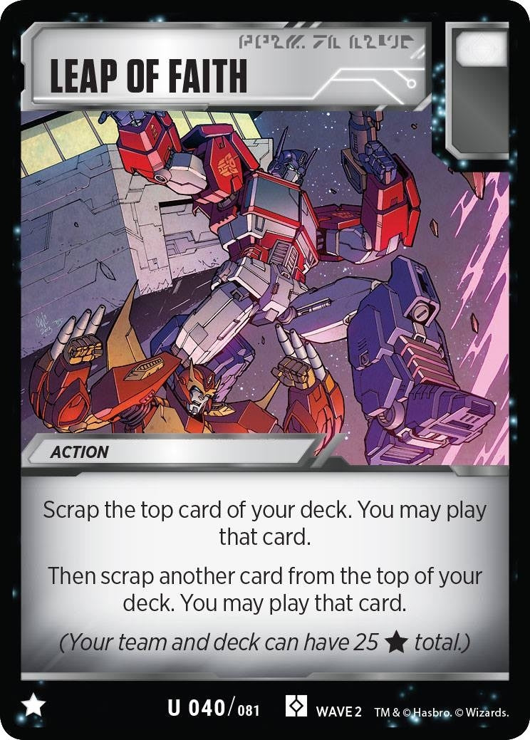 Image for Leap of Faith (Rise of the Combiners) (40) - Transformers TCG