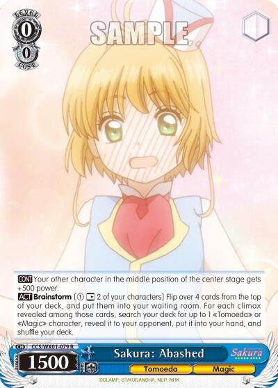 Image for Sakura: Abashed (Cardcaptor Sakura: Clear Card) (CCS/WX01-079 R) - Weiss Schwarz
