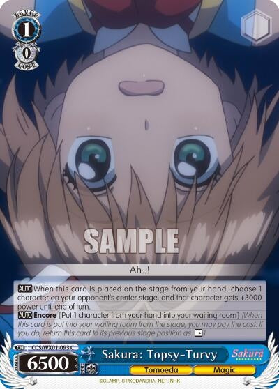 Image for Sakura: Topsy-Turvy (Cardcaptor Sakura: Clear Card) (CCS/WX01-093 C) - Weiss Schwarz
