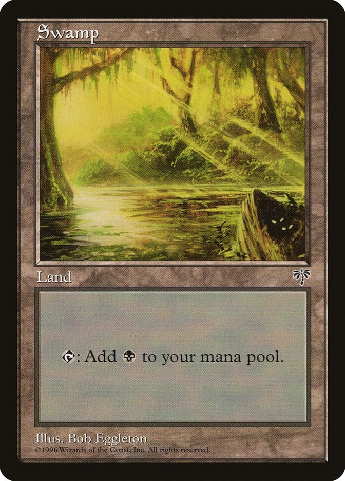 Image for Swamp (Eyes in Log) (Mirage) - Magic: The Gathering