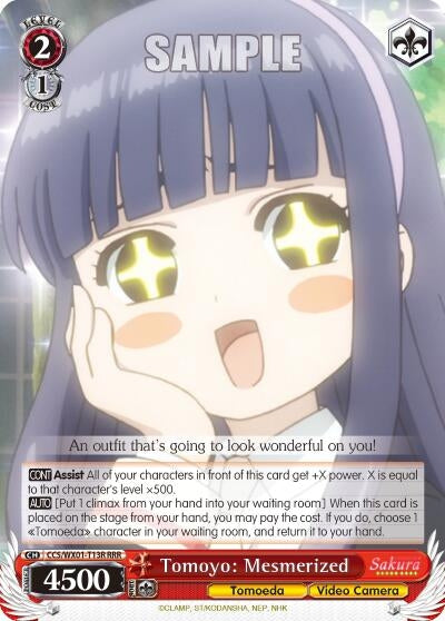 Image for Tomoyo: Mesmerized (RRR) (Cardcaptor Sakura: Clear Card) (CCS/WX01-T13R RRR) - Weiss Schwarz