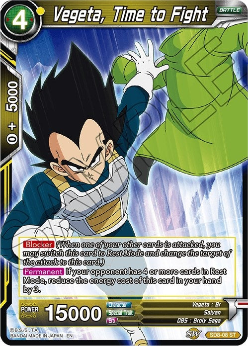 Image for Vegeta, Time to Fight (Destroyer Kings) (SD8-08) - Dragon Ball Super: Masters