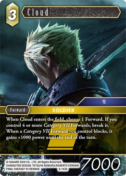 Image for Cloud (Opus VIII) (8-143S) - Final Fantasy TCG