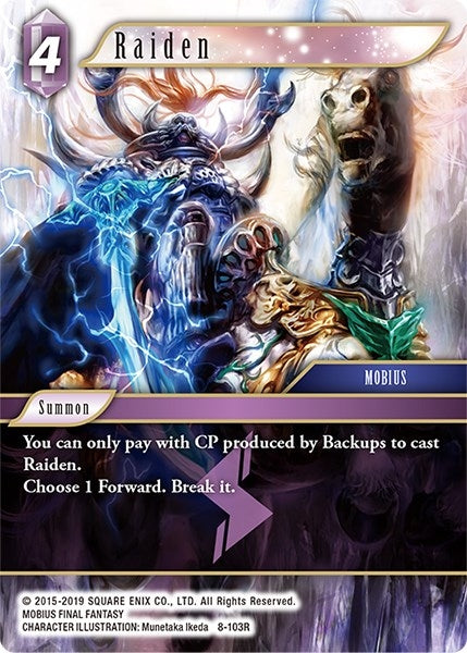 Image for Raiden (Opus VIII) (8-103R) - Final Fantasy TCG