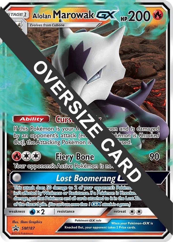 Image for Alolan Marowak GX - SM187 (Jumbo Cards) (SM187) - Pokemon