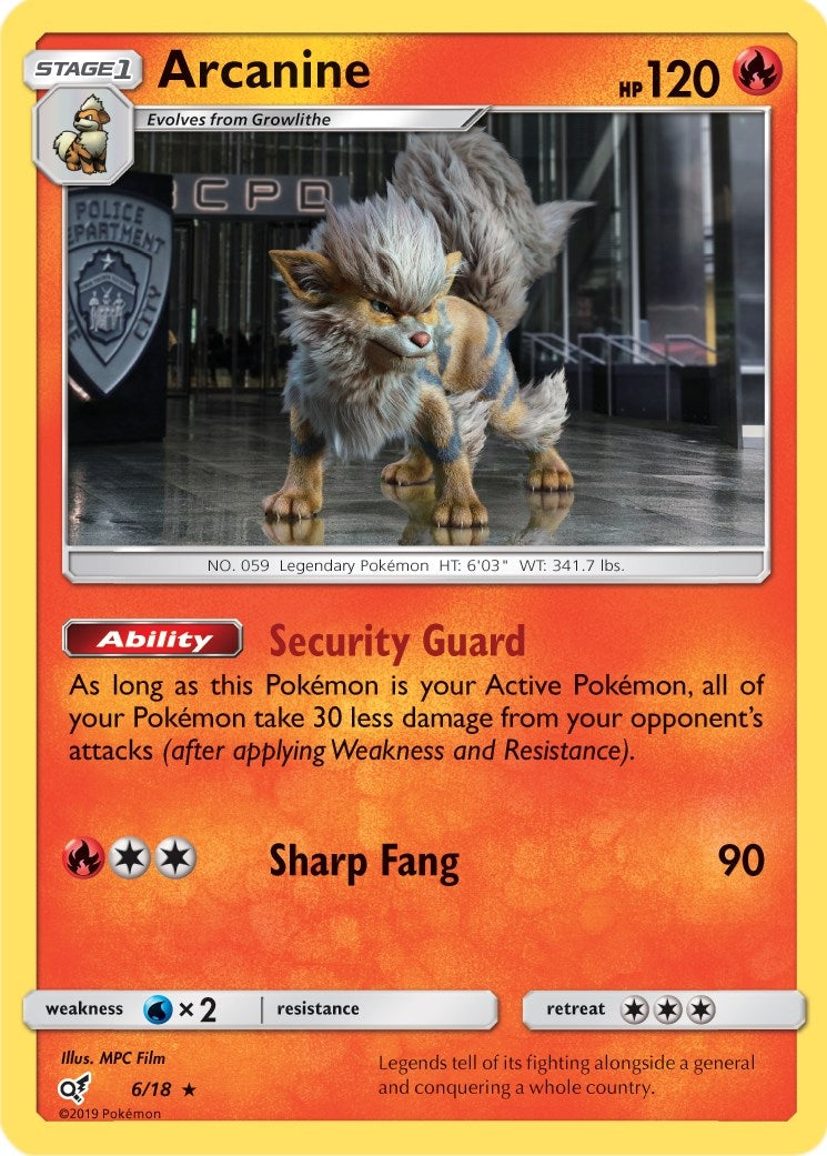 Image for Arcanine (Detective Pikachu) (6/18) - Pokemon