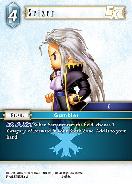 Image for Setzer EX (Opus VIII) (8-036C) - Final Fantasy TCG