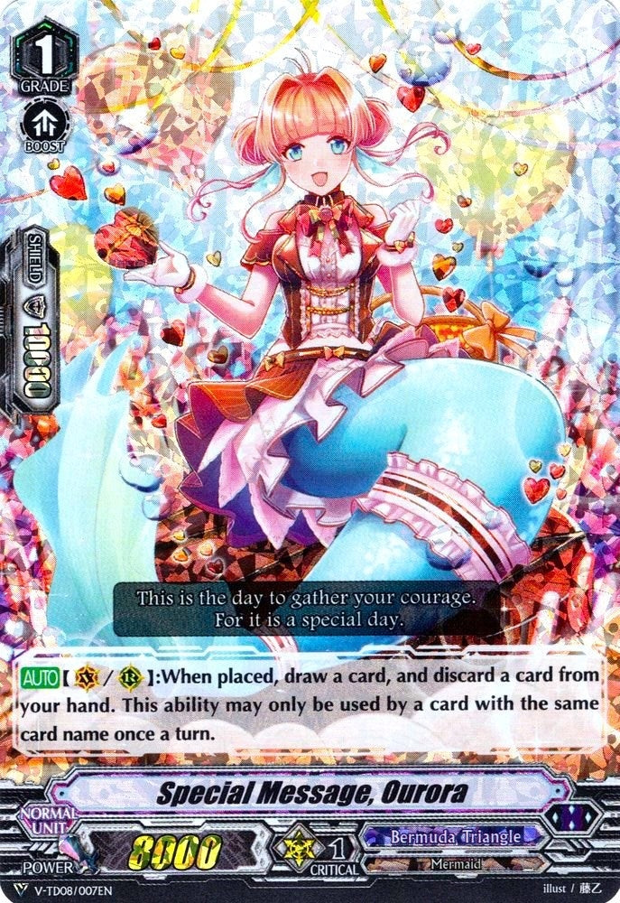 Image for Special Message, Ourora (RRR Foil) (V-TD08: Schokolade Melody) (V-TD08/007EN) - Cardfight Vanguard