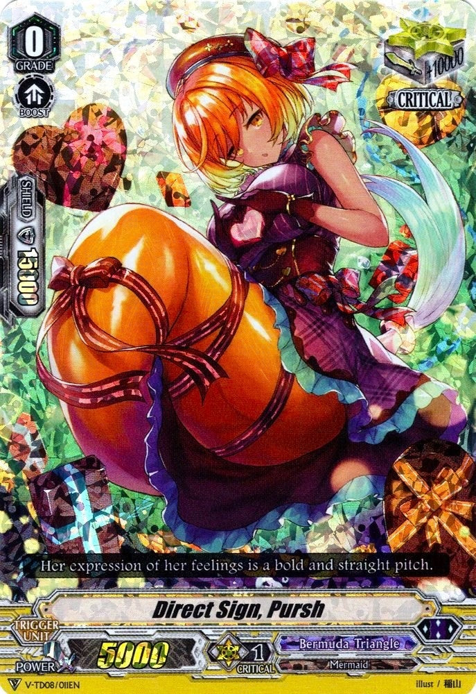 Image for Direct Sign, Pursh (RRR Foil) (V-TD08: Schokolade Melody) (V-TD08/011EN) - Cardfight Vanguard