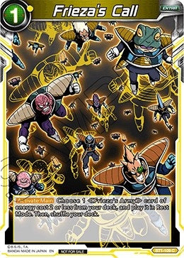 Image for Frieza's Call (Event Pack 3 - 2019) (Promotion Cards) (BT1-109_PR) - Dragon Ball Super: Masters