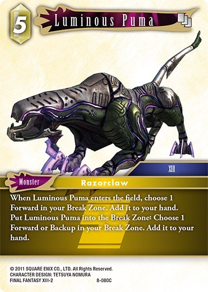 Image for Luminous Puma (Opus VIII) (8-080C) - Final Fantasy TCG