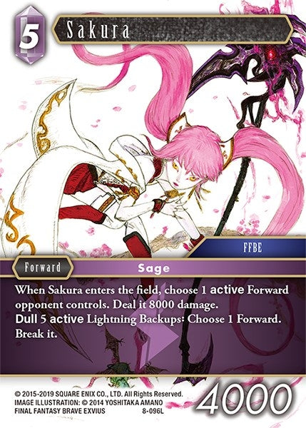 Image for Sakura (Opus VIII) (8-096L) - Final Fantasy TCG