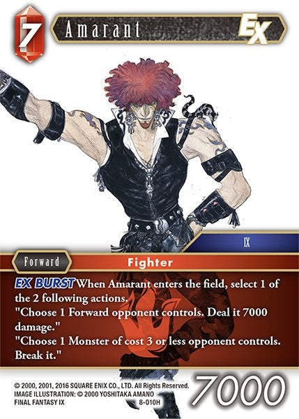 Image for Amarant EX (Opus VIII) (8-010H) - Final Fantasy TCG