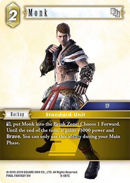 Image for Monk (Opus VIII) (8-087C) - Final Fantasy TCG